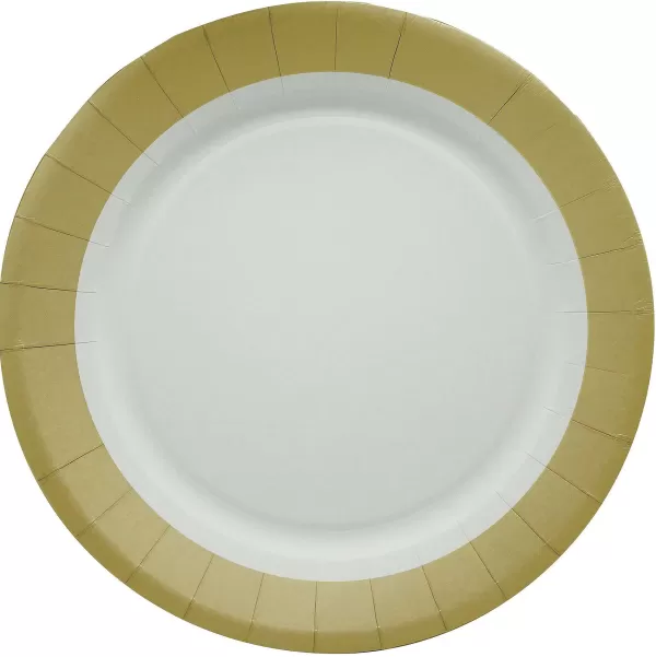 Cheap LE NAPPAGE 10 Assiettes En Carton 18Cm Blanches Et Or