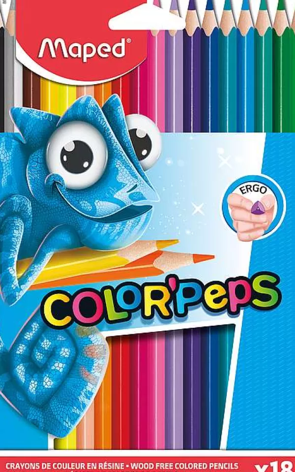 Clearance MAPED 18 Crayons De Couleur