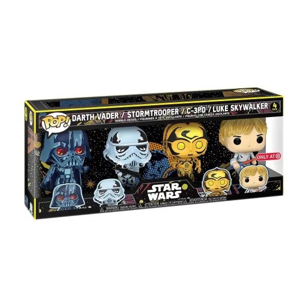 Best STAR WARS 4 Figurines Pop 9Cm