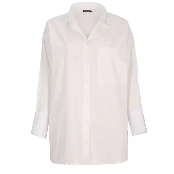 Cheap MANOUKIAN Chemise Oversized He Poche Blanc