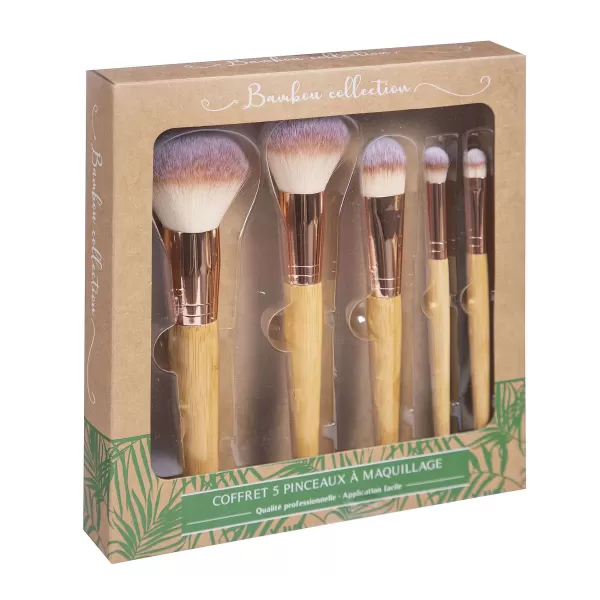 Best BAMBOU COLLECTION Coffret 5 Pinceaux Visage Et Paupi Res