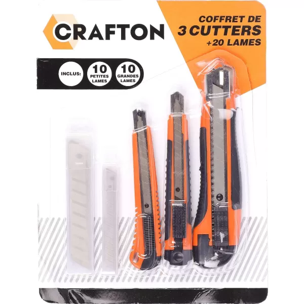 Discount CRAFTON Coffret De 3 Cutters Et Lames