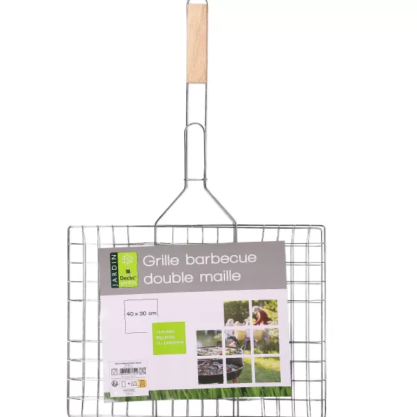 New DECLIC GARDEN Double Grille En M Tal Avec Manche En Bois