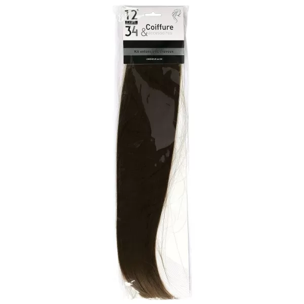 Online EXPR 1234 Extensions Cheveux Clips Brunes 46 Cm