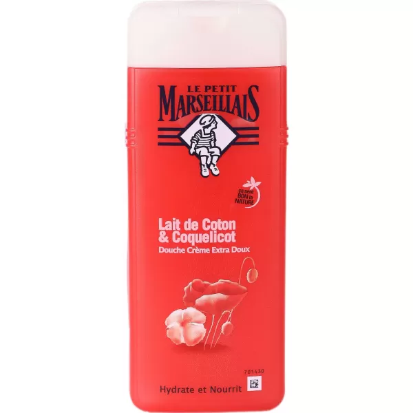 Discount LE PETIT MARSEILLAIS Gel Douche Lait De Coton Et Coquelicot