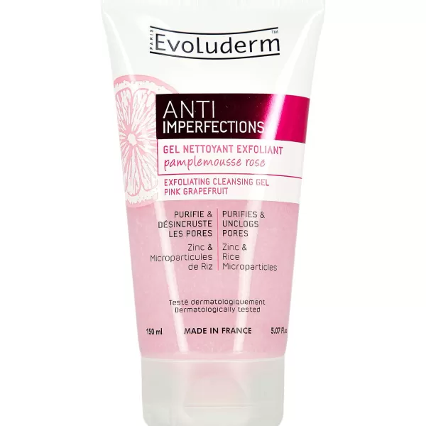 Outlet EVOLUDERM Gel Nettoyant Exfoliant Pamplemousse Rose