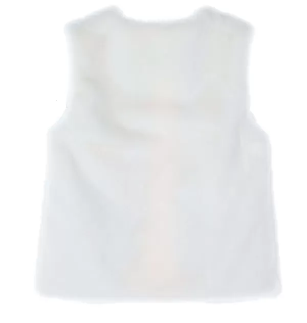 Shop LILI MARELLE Gilet Sans Manches Fausse Fourrure 3/6 Ans Blanc