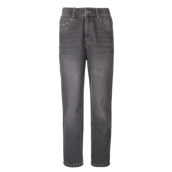 New LA CITY Jean Mom Fit Gris