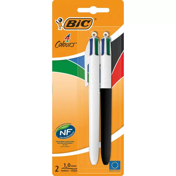 New BIC Lot De 2 Stylos 4 Couleurs