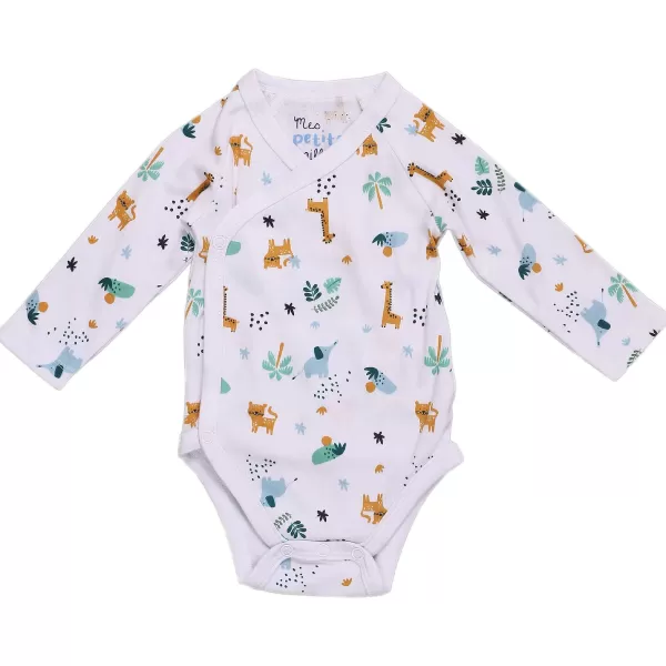 Discount MES PETITS CAILLOUX Lot De 3 Bodies 0/9 Mois Blanc