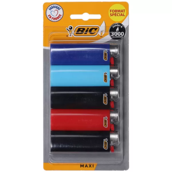 New BIC Lot De 4 + 1 Maxi Briquets