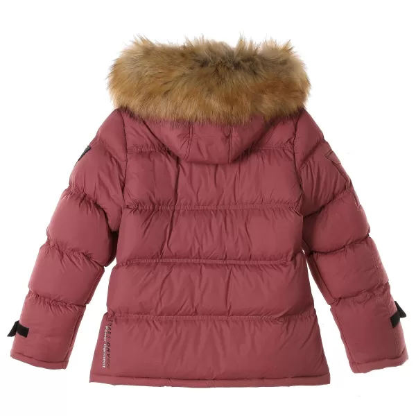 Fashion GEONORWAY Parka Capuche Fausse Fourrure 8/16 Ans Rose