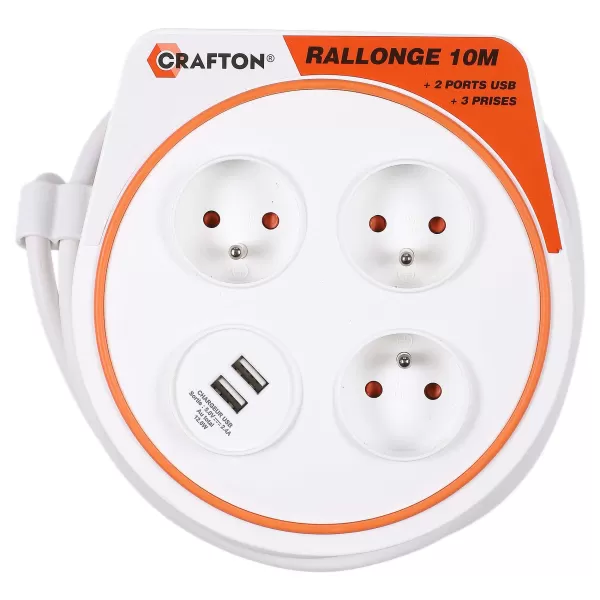 Shop CRAFTON Rallonge 3 Prises