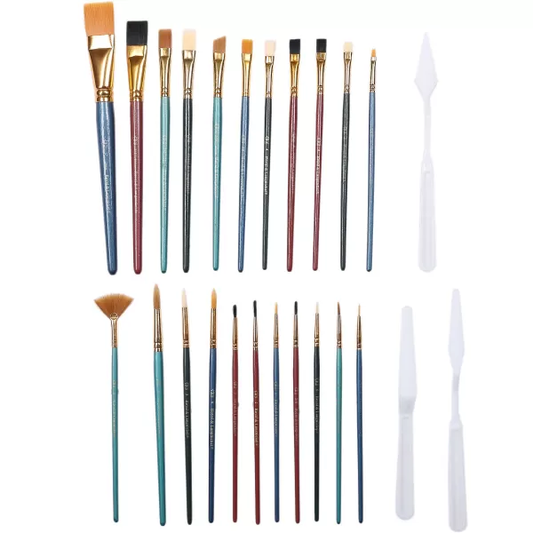 Cheap ART&KIT Set De 22 Pinceaux Et 3 Couteaux Peindre