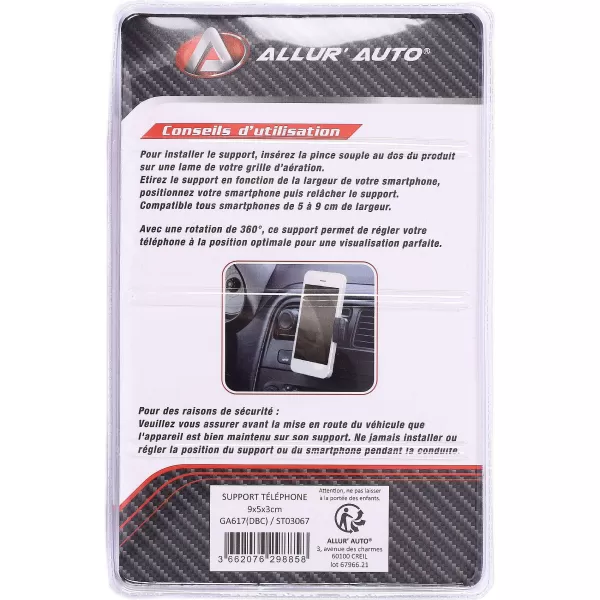 New ALLUR'AUTO Support T L Phone Voiture A Rateur