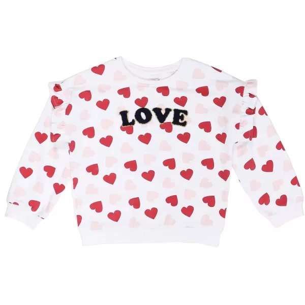 Shop LILI MARELLE Sweat Aop Avec Volants 3/6 Ans