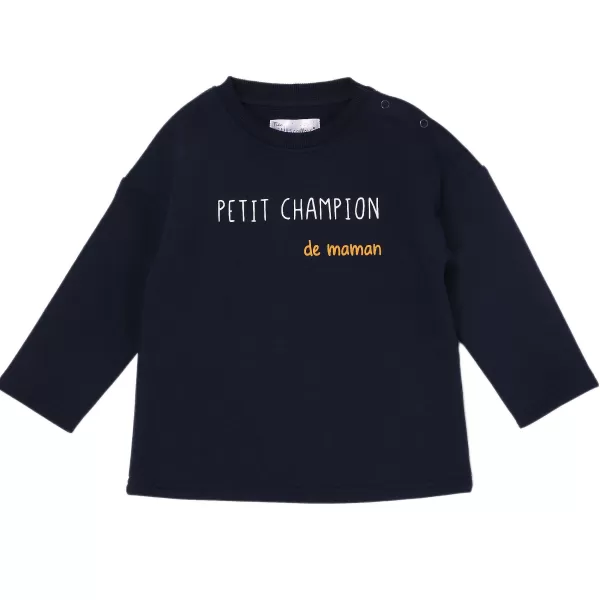 Fashion MES PETITS CAILLOUX Sweat Ferm Gar On 3/36 Mois