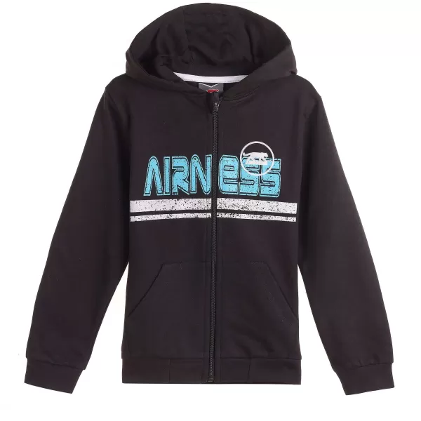 Best Sale AIRNESS Sweat Zip Et Turquoise Noir