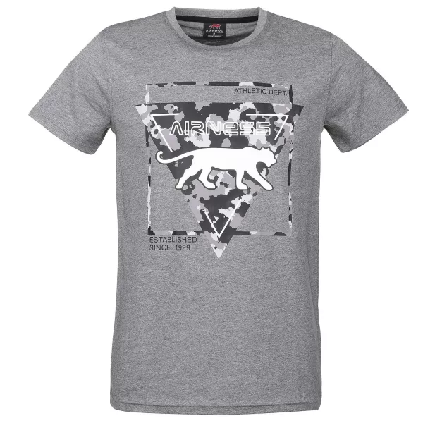 Best Sale AIRNESS Tee-Shirt Motif Blanc Gris