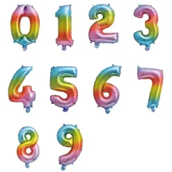 Ballon Chiffre Arc-En-Ciel