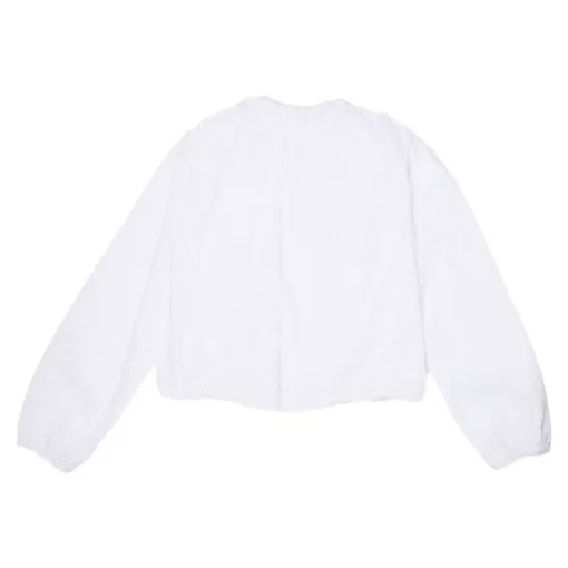 Blouse Broderie Anglaise Manches Longues 8-12 Ans