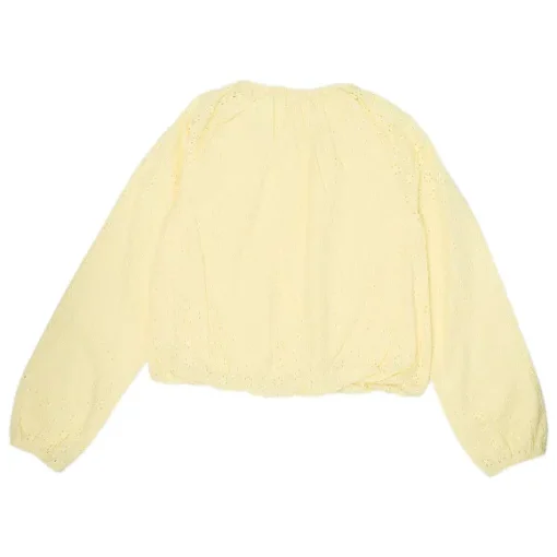Blouse Broderie Anglaise Manches Longues 8-12 Ans