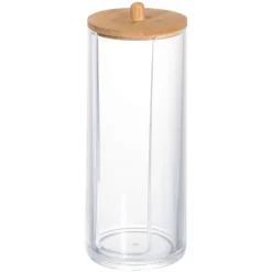 Bo Te De Rangement Pour Coton Avec Couvercle En Bambou