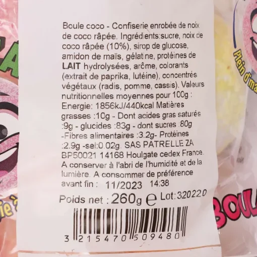 Bonbon Boule Coco
