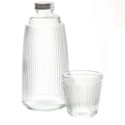 Bouteille En Verre 100Ml + Verre