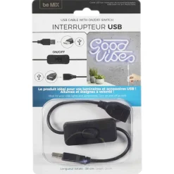Cable Usb Male/Femelle Avec Interrupteur