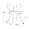 Chaise Ariel En Velours Bleu