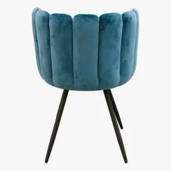 Chaise Ariel En Velours Bleu