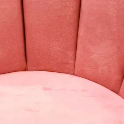 Chaise Ariel En Velours Rose