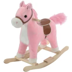 Cheval Bascule Sonore Rose
