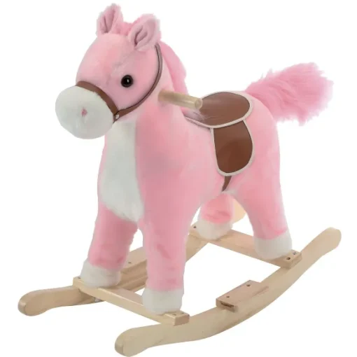 Cheval Bascule Sonore Rose