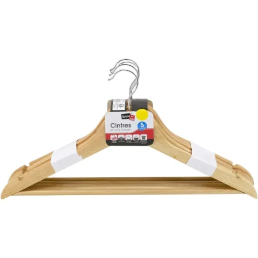 5 Cintres En Bois