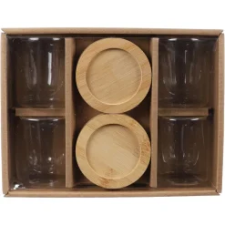 Coffret De 4 Tasses Bambou