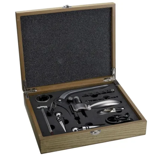 Coffret Sommelier En Bois 9 Pi Ces