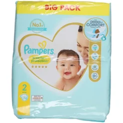 76 Couches Protection Premium Taille 2 - 4/8Kg
