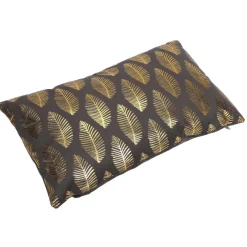 Coussin En Velours Tropic Or Et Gris 30X50Cm