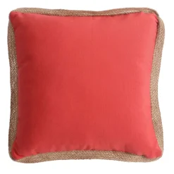 Coussin Passepoil Uni Orange 40X40 Cm