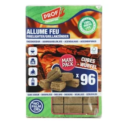 96 Cubes Allume Feu En Bois Compress V G Tal