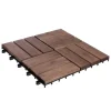 6 Dalles Acacia Marron Fonc