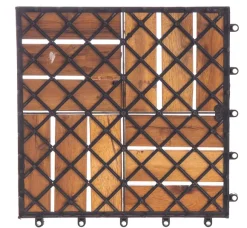 6 Dalles Acacia Marron Fonc
