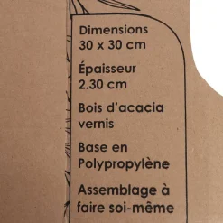 6 Dalles Acacia Marron Fonc