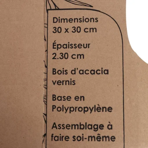 6 Dalles Acacia Marron Fonc