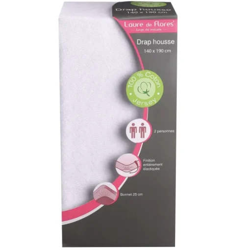 Drap Housse En Coton 140X190Cm