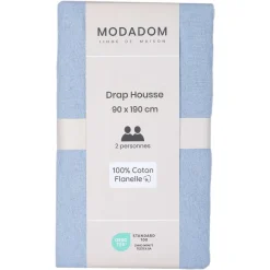 Drap Housse Uni En Coton 90X190Cm