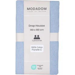 Drap Housse Uni En Coton 140X190Cm