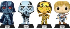4 Figurines Pop Star Wars 9Cm
